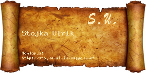 Stojka Ulrik névjegykártya